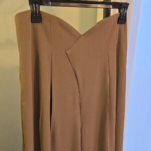 Pleated Palazzo Pants with Unique Waist